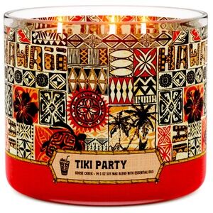 🏖️🍹🗿 GOOSE CREEK “TIKI PARTY” 3 WICK CANDLE 14.5 OUNCE WITH ESSENTIAL OILS❗️